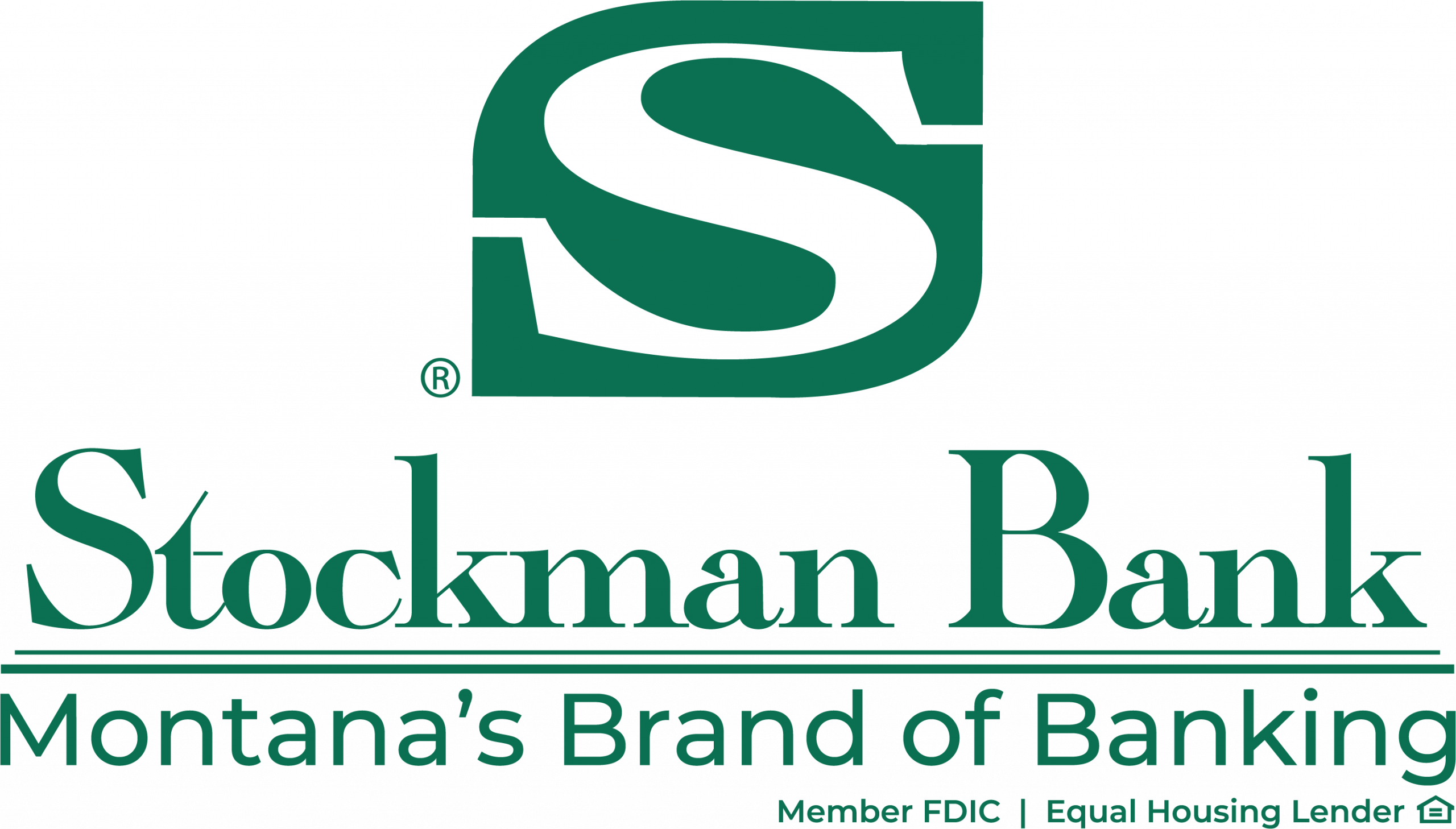 Stockman Bank - Tagline and Member FDIC - Stacked - Green